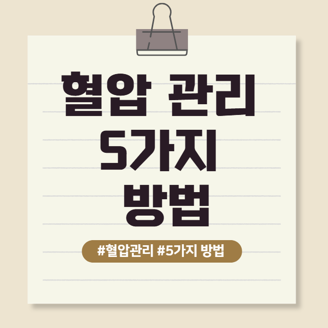 혈압관리