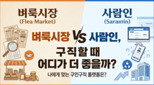벼룩시장vs 사람인
